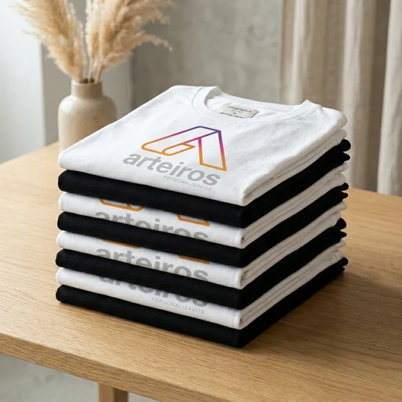 Kits de camisetas pretas e brancas