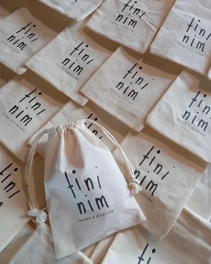 Saquinhos de algodão personalizados Fininim
